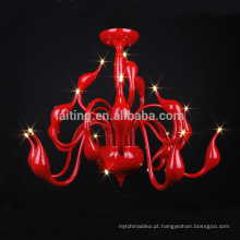 Modern Red metal swan chandelier 29001